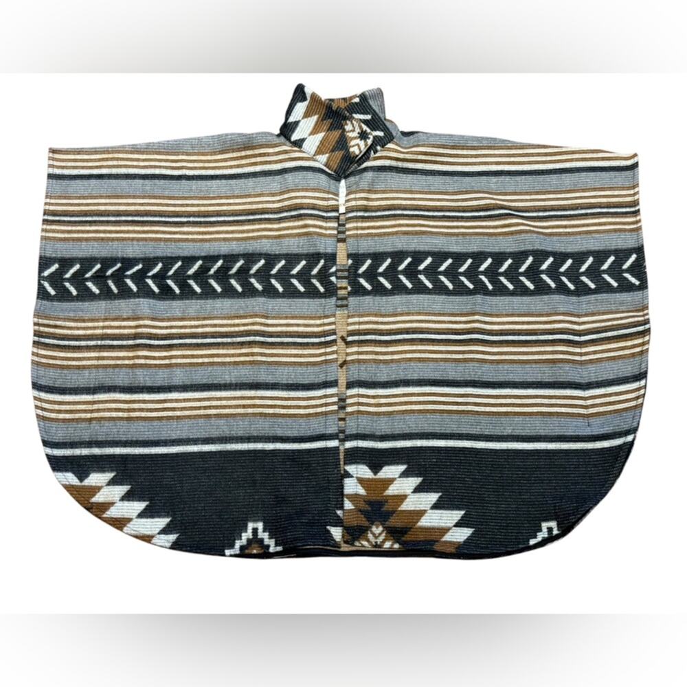 Tamsy Western Style Black and Brown Patterned Women's Shawl One Size